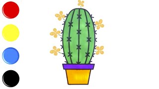 Kaktus Berwarna-Warni - Belajar bahasa Inggris - Pelajari Warna - Pelajari Hewan