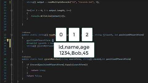 How to Read Multiple Records From a File Using C#