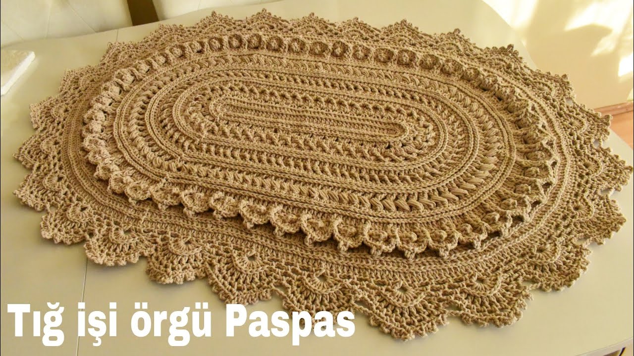 Tığ İşi Örgü Oval Paspas Yapımı / Part 1