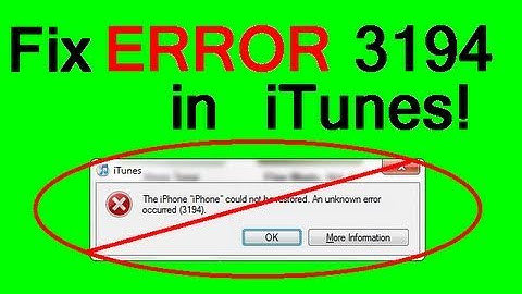 Fix Error (3194) When Restoring in iTunes!