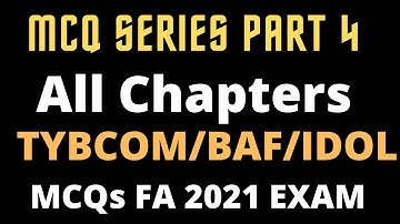 TYBCOM FA MCQS PART 4 2021 EXAM | Financial Accounting Sem 6 | By Rahul Mohile