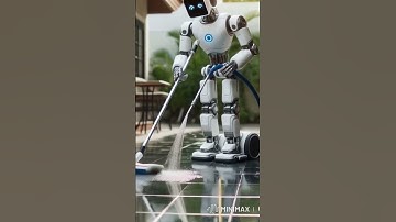 AI Robot Washing the Floor | Smart Cleaning in Action! 🧹🤖 ✨🏠