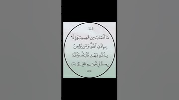 سورة التغابن  الآية 11  القرآن الكريم رعد الكرديمَآ أَصَابَ مِن مُّصِيبَةٍ إِلَّا بِإِذۡنِ ٱللَّه
