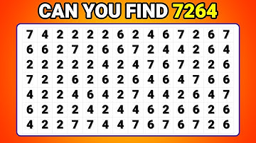 Find 👉7264👈 in 20 seconds | Visual Test | Observation Skills | Number Search | Find the Odd one out