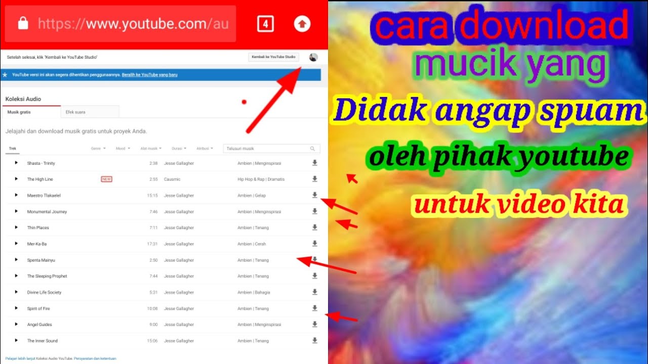 Cara download musik untuk video youtube gratis - YouTube