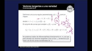 Clase 24 - Espacio tangente a una variedad diferenciable.