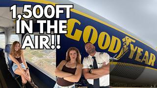 I rode the GoodYear Blimp (Only .0006% of people have gotten to ride it!) You can't buy a ticket!