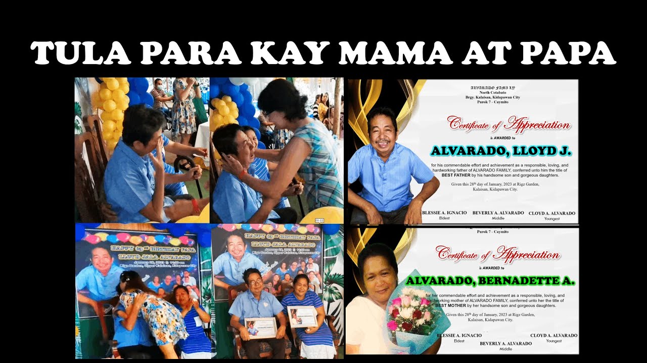 MADAMDAMING TULA PARA KAY MAMA AT PAPA YouTube