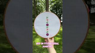 My Current Cross Stitch WIP in the Springtime Air!