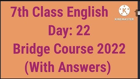 7th english bridge course day 22 answers/setu abhyas 7th std english activity 22 answers
