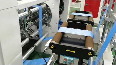 HSVZ 450X2 two Lines Star Sealing Garbage Bag-on-Roll Making Machine coreless with Labelling device