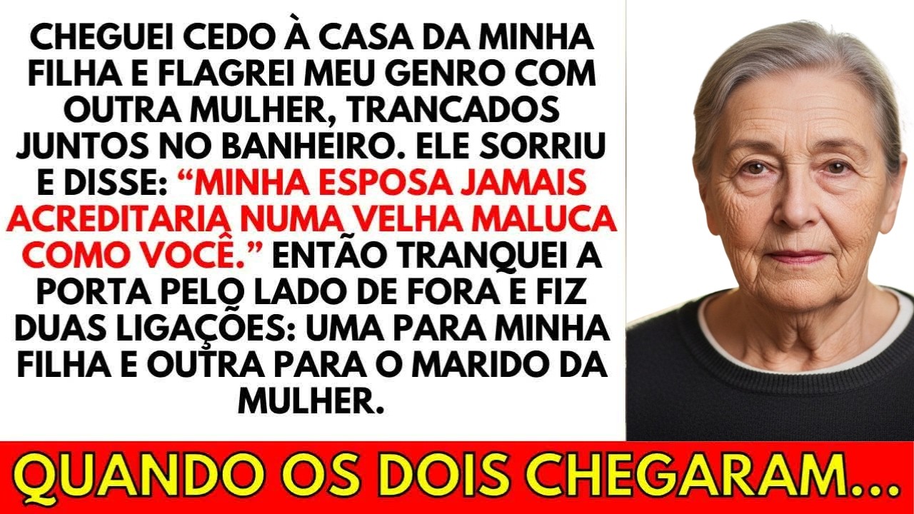 Flagrei meu genro com outra mulher  Ele riu： ＂Ninguém vai acreditar numa velha＂  Tranquei os do