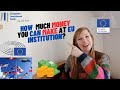 Eu institutions jobs salaries  salary at european parlament commistion court of justice or eib