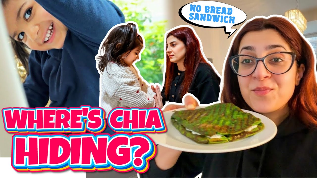 Aise khelti hai Chia Hide & Seek 🤣| Sharing No Bread Sandwich Recipe🥘