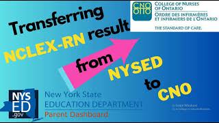 Transferring NCLEX RN results from NYSED to CNO