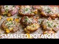 Crispy smashed potatoes   easy side dish