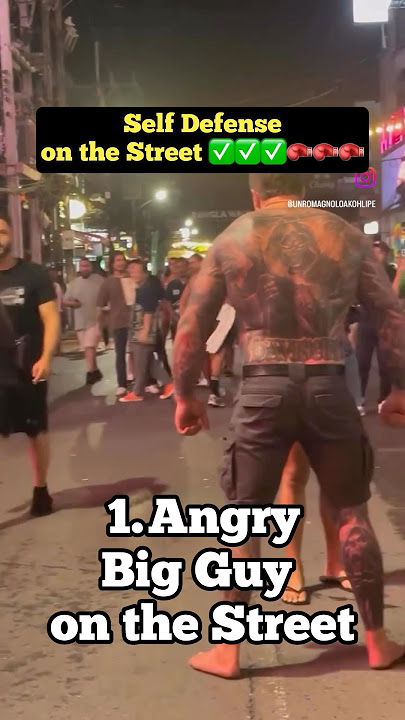 Angry Big Guy on the Street. #boxing #martialarts #fight #martialarts #viralvideo #mma #fyp #karate