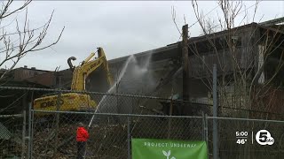 Demolition underway for former Atlantic Foundry in Akron