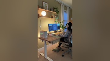 a gloomy work from home day ☁️🖥️🕯️ | do you like them or hate them? #wfh #workfromhome #desksetup