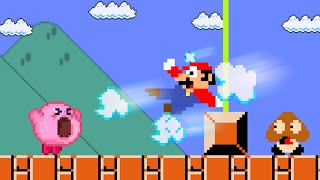 What if Kirby was in Super Mario Bros.?