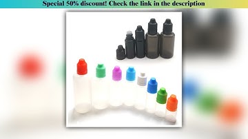 New Arrival 50pcs 3ML 5ML 10ML 15ML 20ML 30ML 50ML 60ML 100ML 120ML For Liquid Plastic Dropper Bott