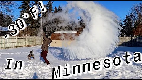 Here is what happens when you throw BOILING water into FREEZING air!
