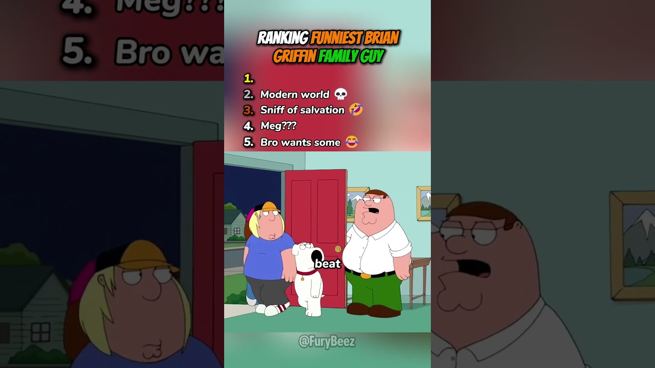 Ranking Funniest Brian Griffin in Family Guy