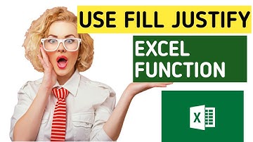 Use Fill Justify to Manage the Text | Excel Function 2020