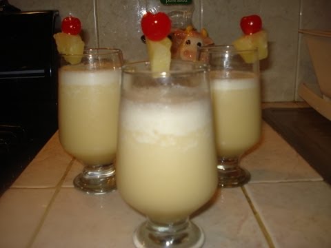 Receta  Prepara una Sabrosa Piña Colada