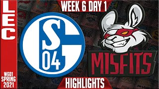 S04 vs MSF Highlights | LEC Spring 2021 W6D2 | Schalke 04 vs Misfits Gaming