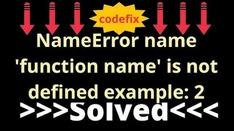 NameError name 