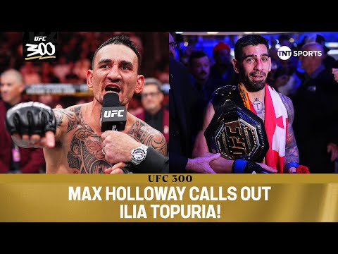 MAX HOLLOWAY IS THE BMF! Max Holloway knocks out Justin Gaethje! #UFC300 post-fight interview 😮‍💨