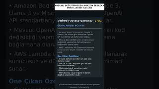 GitHub Trend Depoları: aws-samples/bedrock-access-gateway 🇹🇷