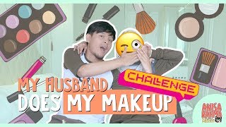 #VLOG 83 - MY HUSBAND DOES MY MAKE UP CHALLENGE || Anisa Rahma