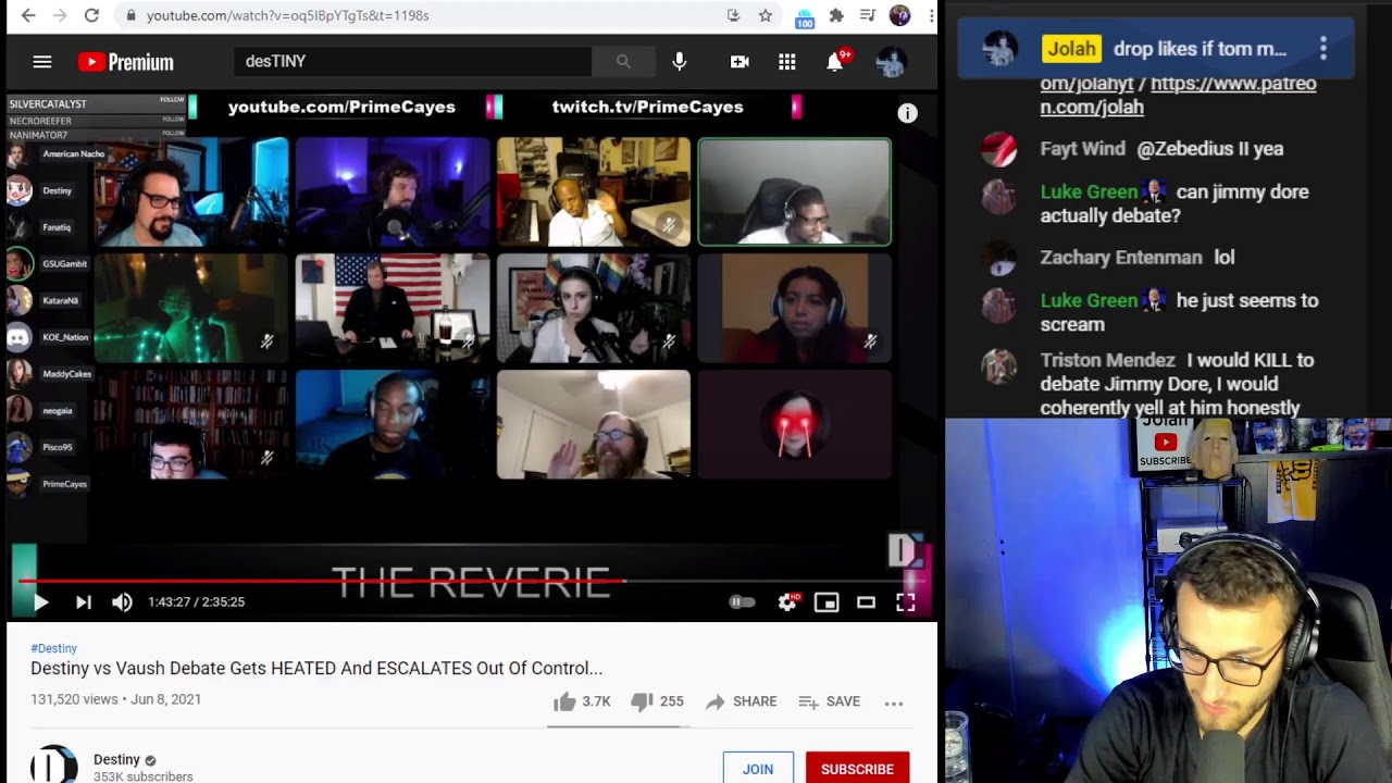 oh no... HEATED Vaush vs Destiny Debate Review - Jolah reacts to Vaush's notorious take on fascism and the 2000 election.