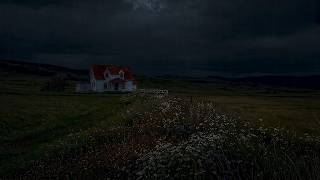 A Lonely Cottage Before the Storm | Heavy Rain, Dark Clouds, Wind & Distant Thunder Sounds