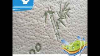 Comfortable Waterproof Mattress Protector Bamboo Terry Cloth Fabrics