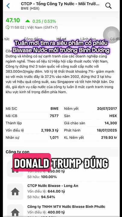 Tuấn mới tìm ra siêu phẩm cổ phiếu#Biwase #BWE Nước môi trường Bình Dương #InvestWith #anhtuantran