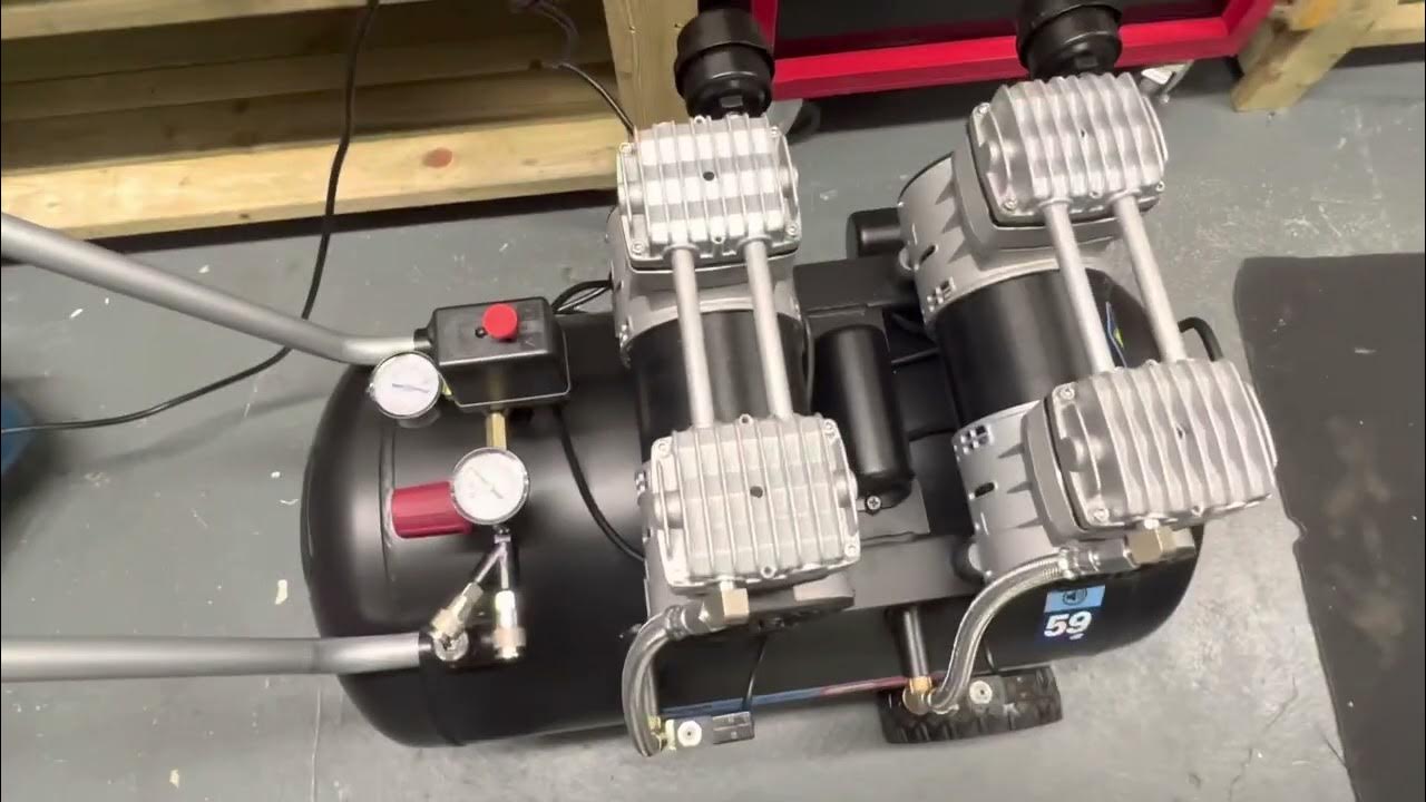 SIP QT100/10 Low Noise Air Compressor Fill time and Performance YouTube