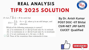 TIFR 2025 real analysis question || Thomas function || sequential continuity