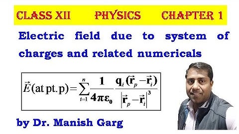 Electric field due to system of charges | Class 12 | Physics | Chapter 1 | Lecture 5 | JEE | NEET |