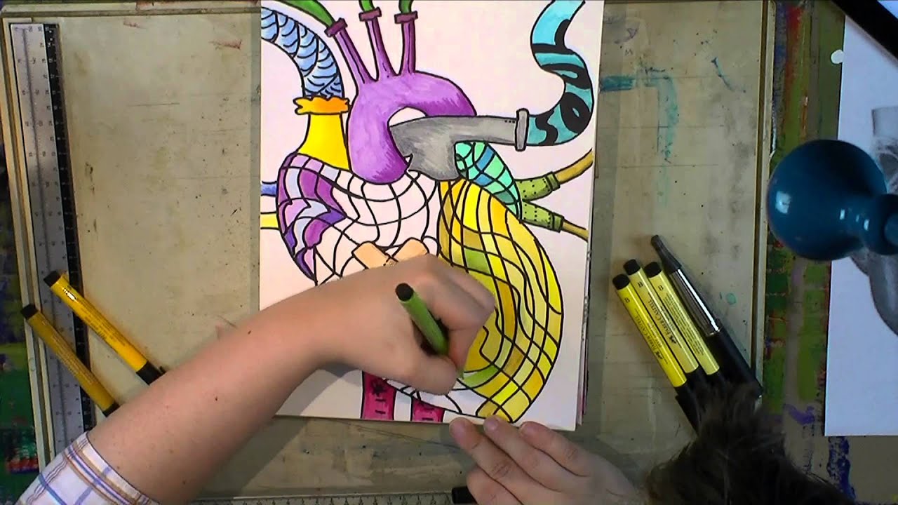 Art Journal Watch Along (Timelapse/Unnarrated) - What Does Your Heart Look Like?