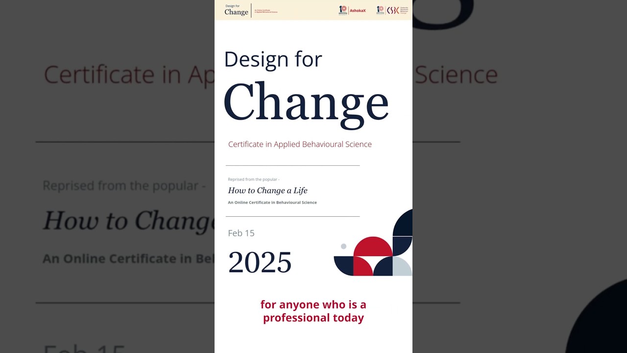 Driving Change | AshokaX's Latest Course on Behavioural Science