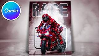 Motorcycle Poster Design Tutorial in Canva screenshot 4