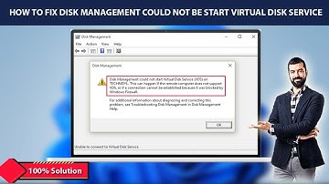 How to Fix Disk Management could not be start virtual disk service Problem | Disk management error