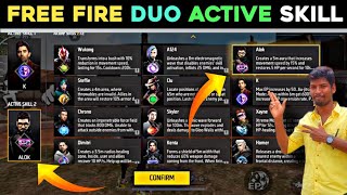 HOW TO USE 2 ACTIVE SKILL SETTING 😍 FREEFIRE DUO ACTIVE SKILL  SETTINGS TAMIL