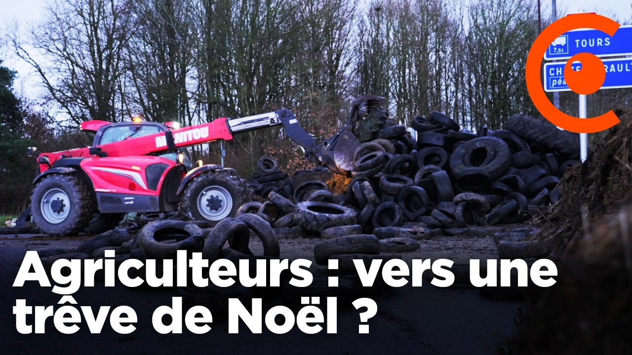 Agriculteurs en colère : blocage de l'autoroute A10 à Tours organisé par la Coordination Rurale