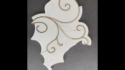brass inlay marble mosaic tile