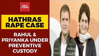 Breaking News : Rahul Gandhi & Priyanka Gandhi Taken Into Preventive Custody | Hathras Horror