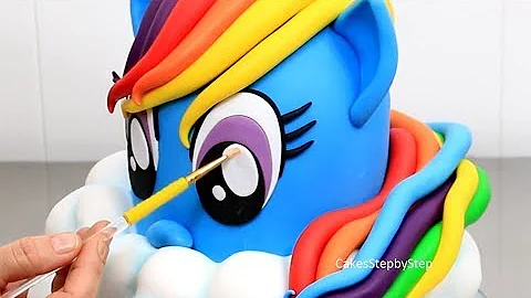 How To Make a RAINBOW DASH PONY Cake | My Little Pony Cake by Cakes StepbyStep